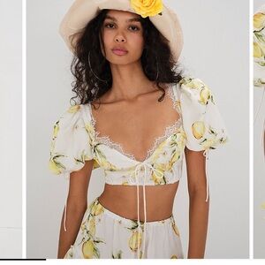 For love and lemons Alana tie crop top NWT